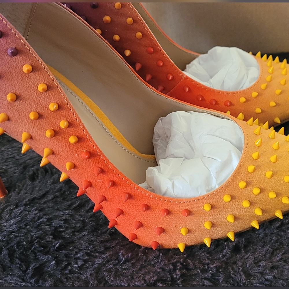 Steve Madden Yellow and Purple Spiked Heels - Picture 7 of 12